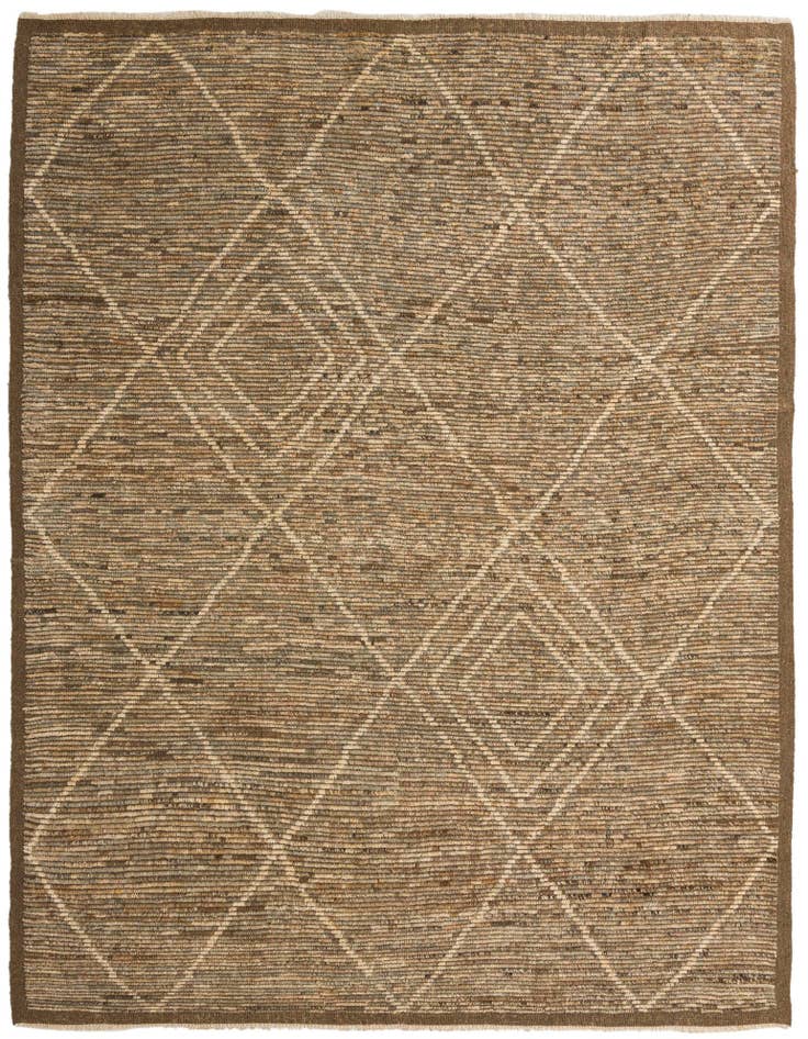 Detail image of 8' 5 x 10' 6 Hand Knotted Moroccan Wool Rug
