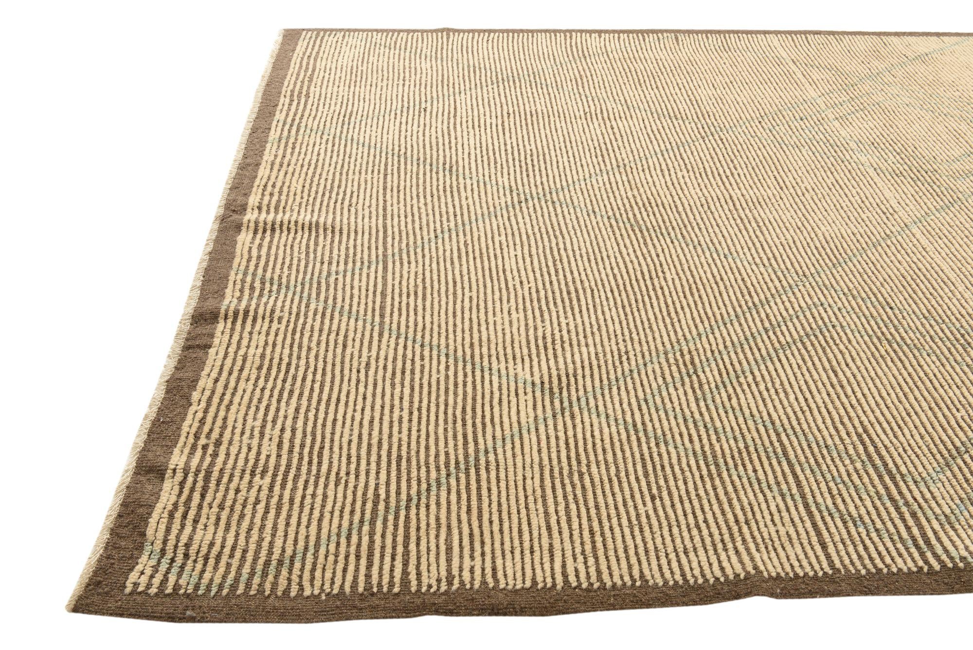 8' 5 x 10' 10 Hand Knotted Moroccan Wool Rug