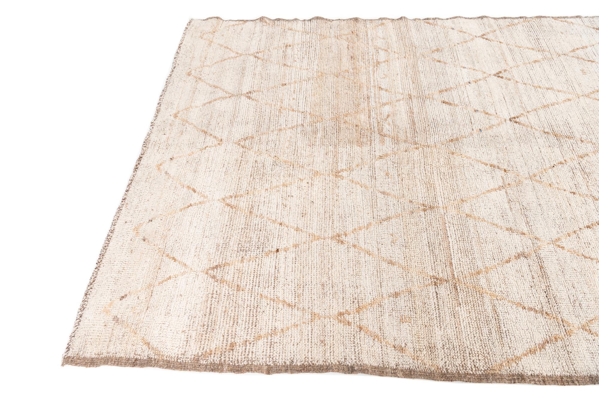5' 6 x 6' 10 Hand Knotted Moroccan Wool Rug
