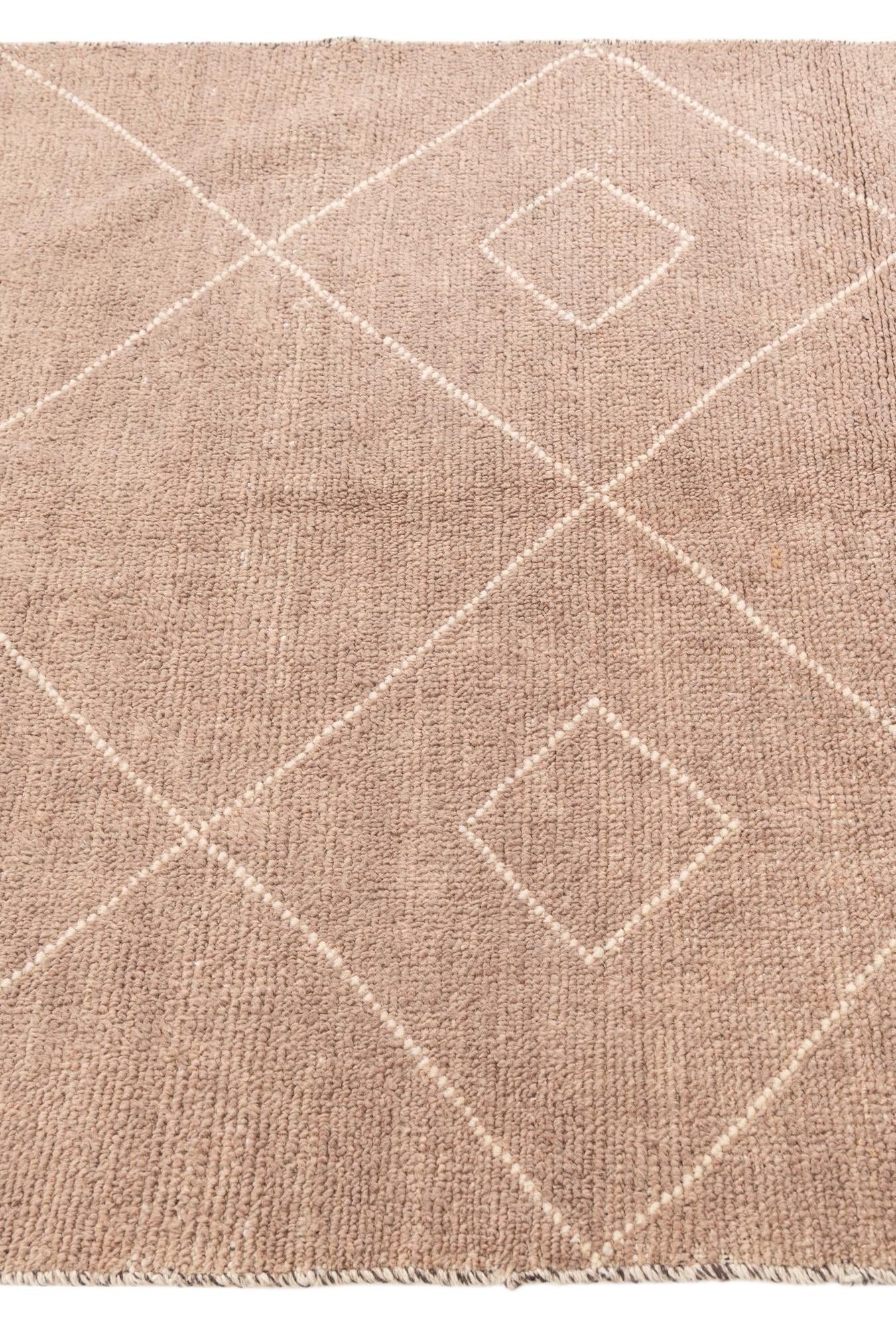 4' 2 x 6' 1 Hand Knotted Moroccan Wool Rug