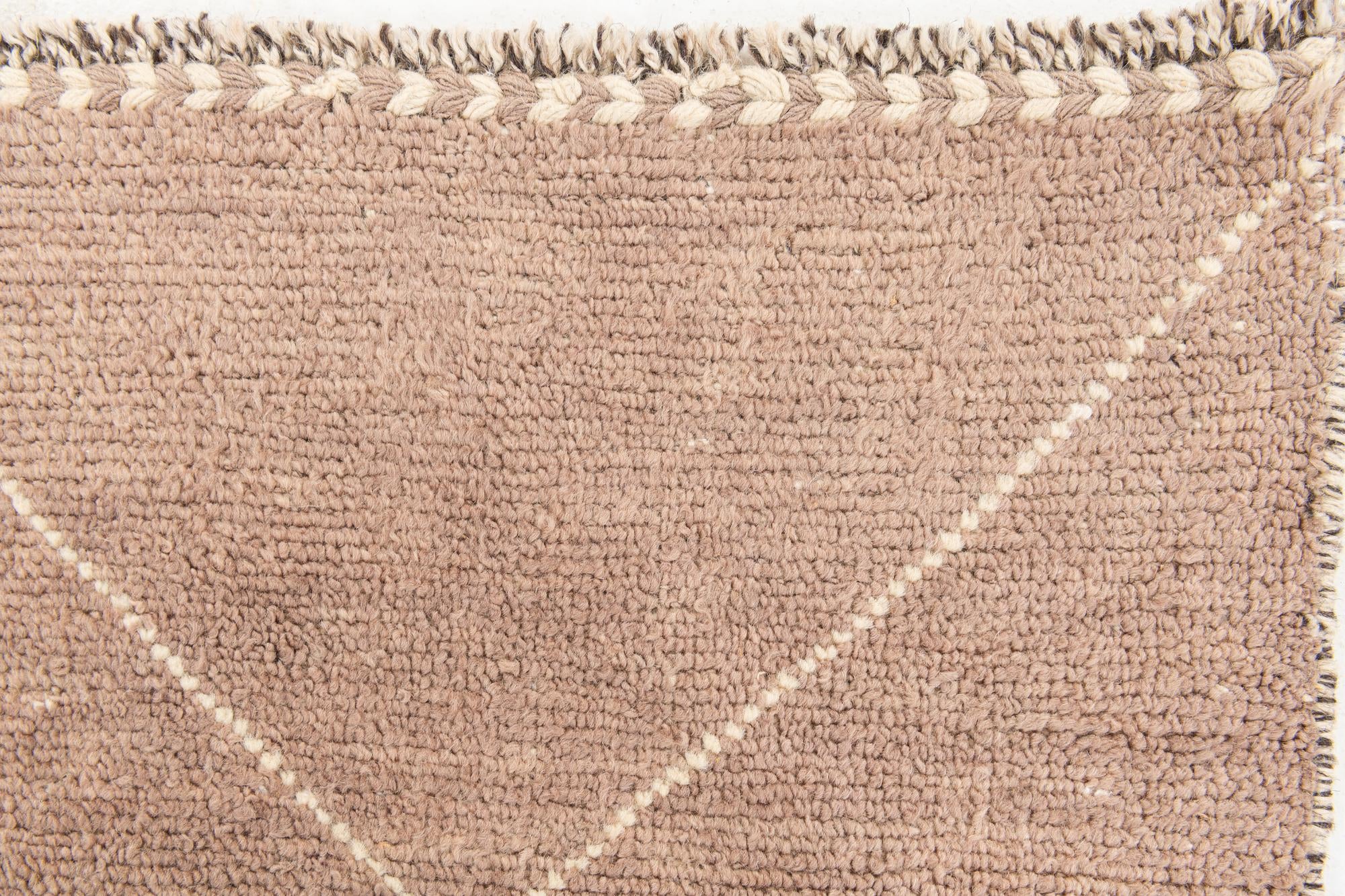 4' 2 x 6' 1 Hand Knotted Moroccan Wool Rug