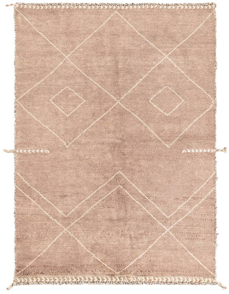 Detail image of 4' 2 x 6' 1 Hand Knotted Moroccan Wool Rug