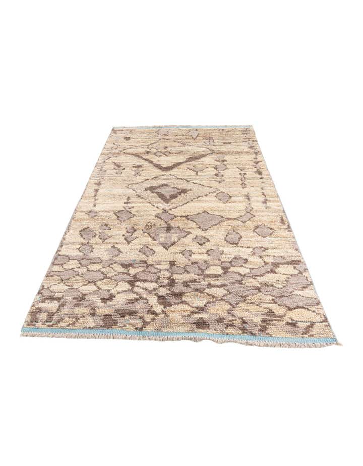 5' x 7' 1 Hand Knotted Moroccan Wool Rug