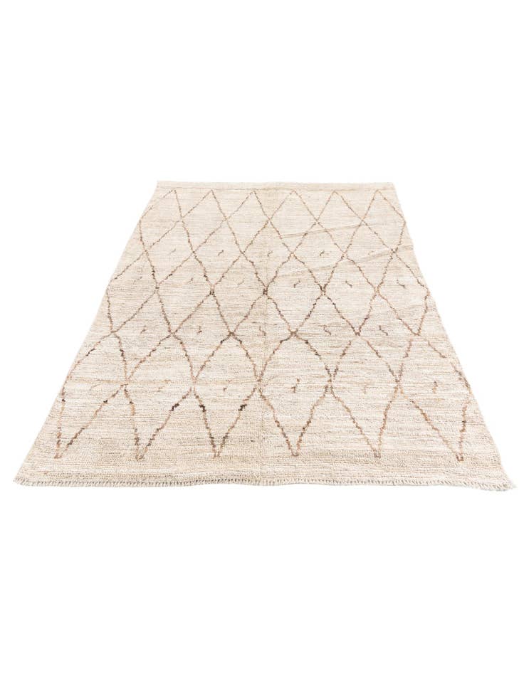 Detail image of 5' 3 x 6' 8 Hand Knotted Moroccan Wool Rug