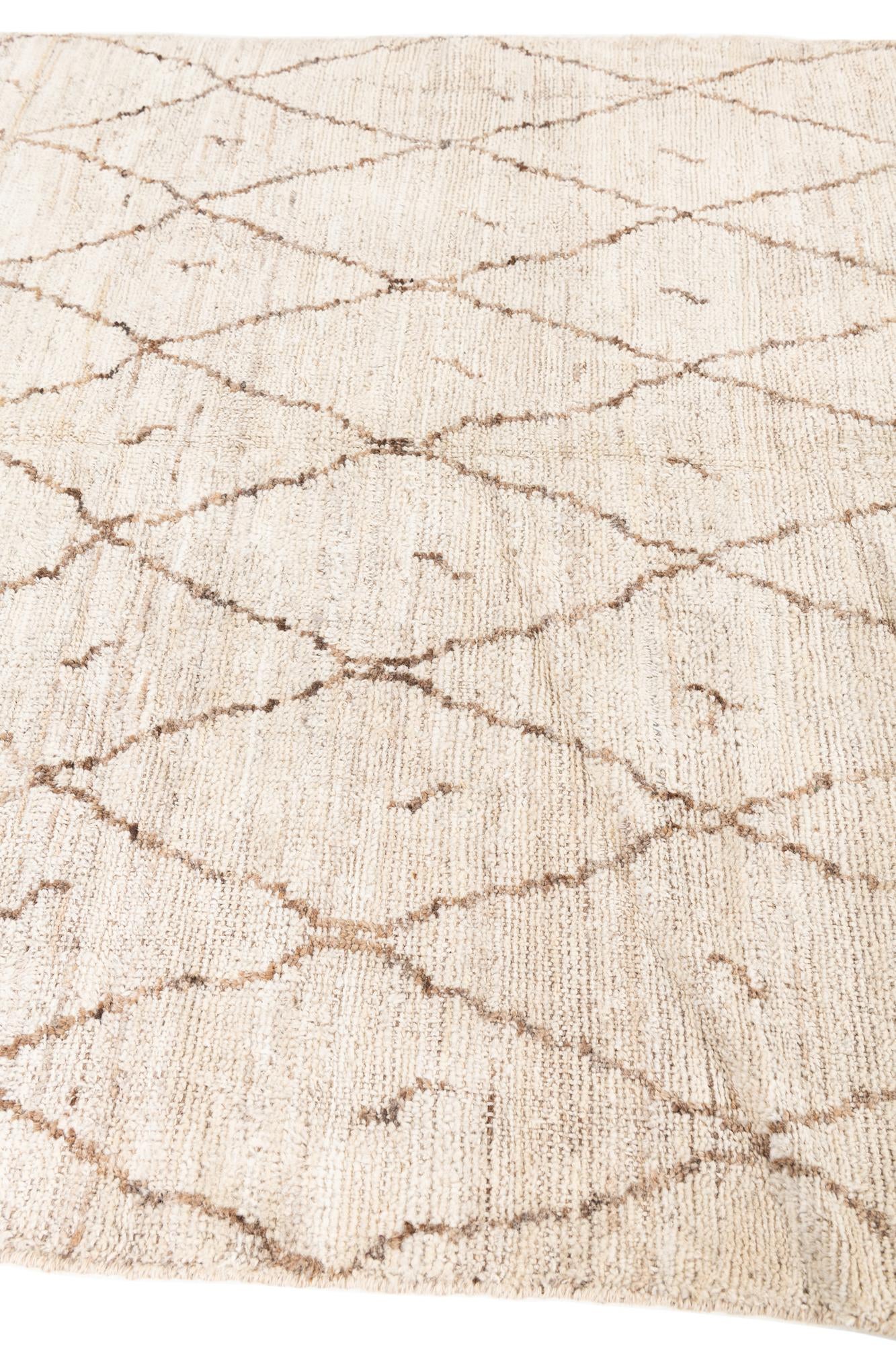 5' 3 x 6' 8 Hand Knotted Moroccan Wool Rug
