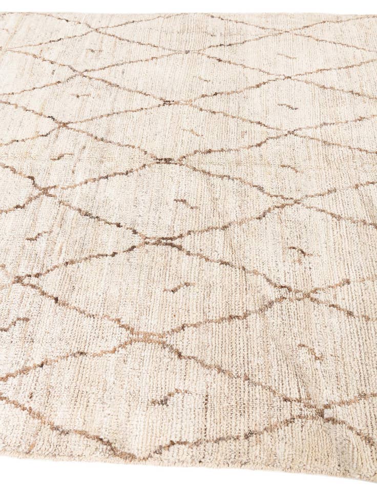 Detail image of 5' 3 x 6' 8 Hand Knotted Moroccan Wool Rug