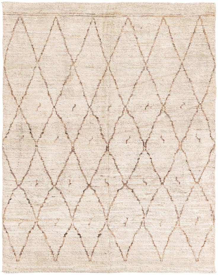 Detail image of 5' 3 x 6' 8 Hand Knotted Moroccan Wool Rug