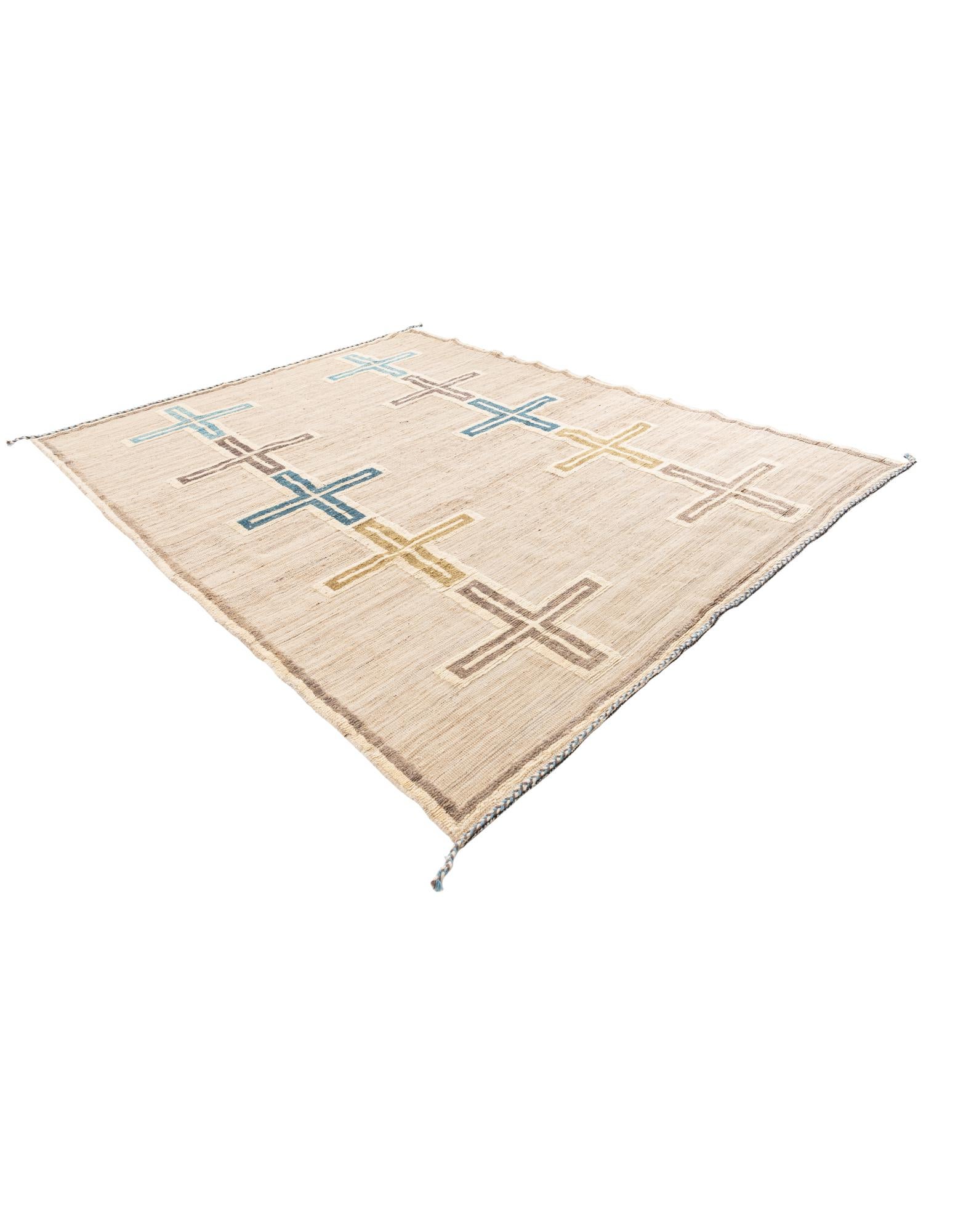 8' x 10' 5 Hand Knotted Moroccan Wool Rug