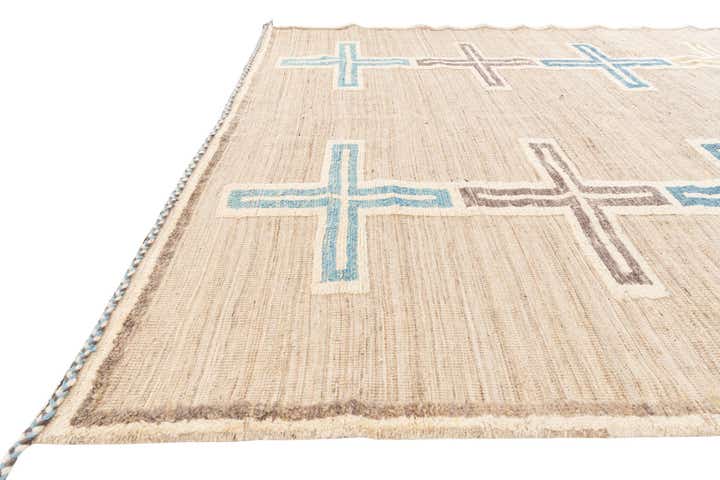 8' x 10' 5 Hand Knotted Moroccan Wool Rug