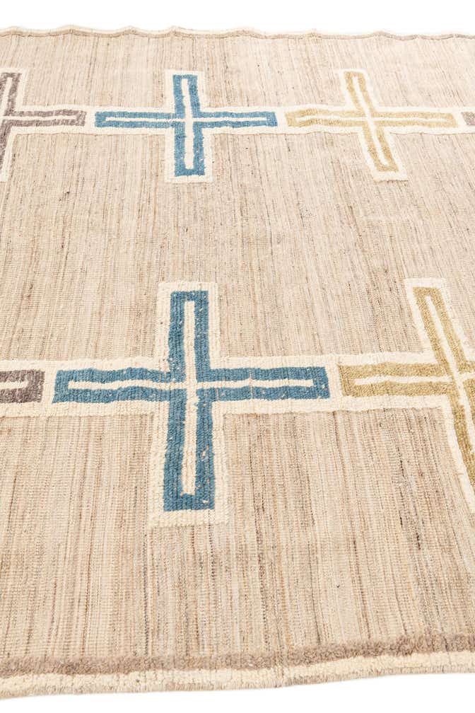 8' x 10' 5 Hand Knotted Moroccan Wool Rug