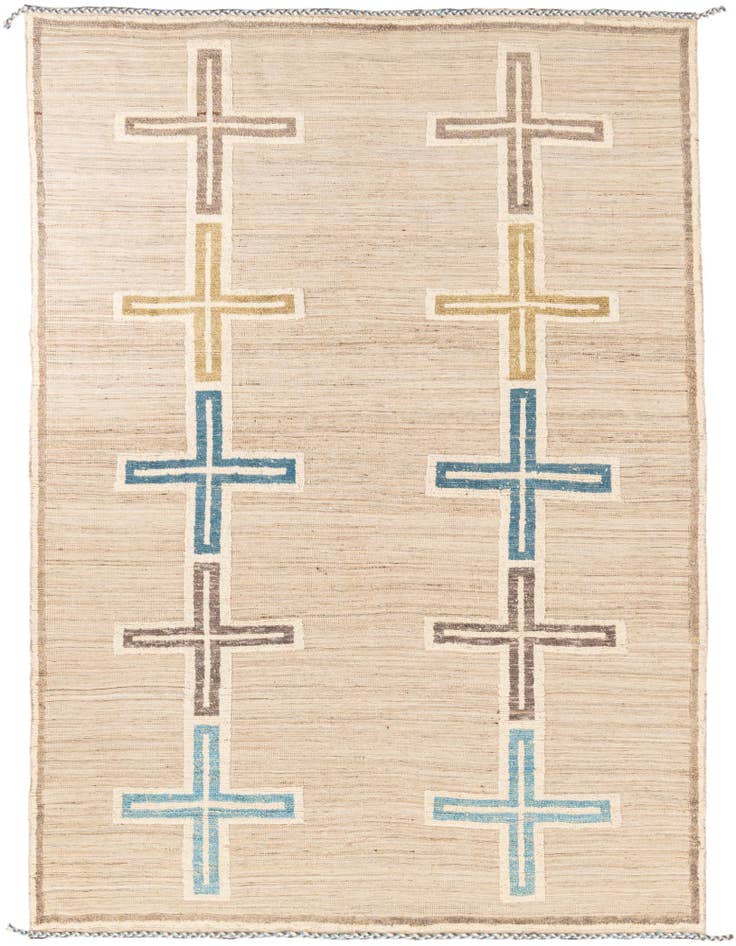 Detail image of 8' x 10' 5 Hand Knotted Moroccan Wool Rug