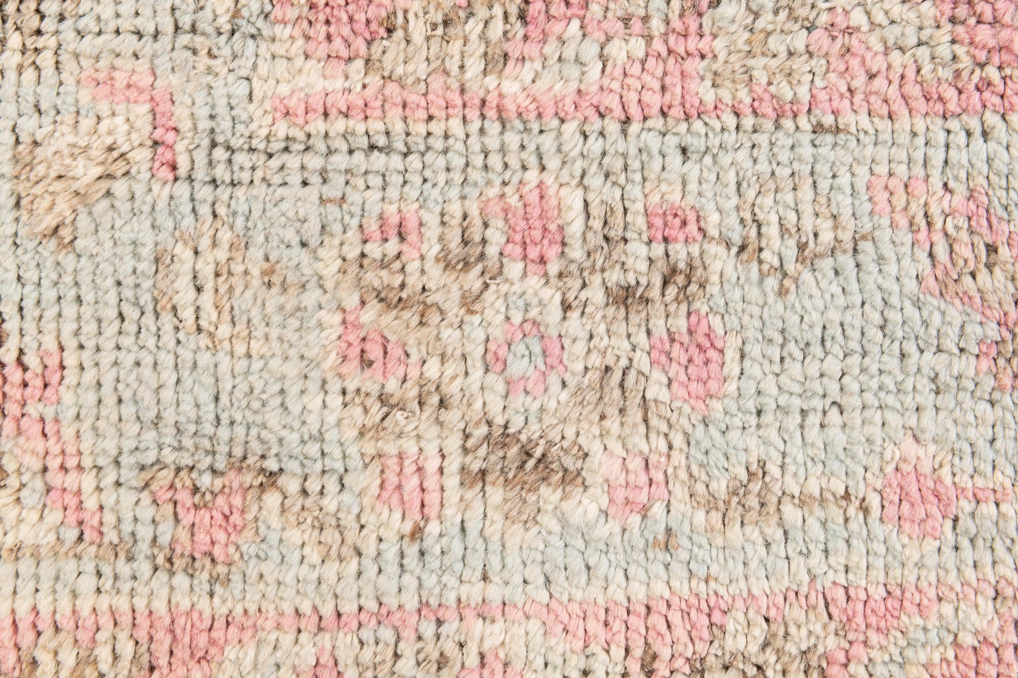 6' 3 x 9' 1 Hand Knotted Moroccan Wool Rug