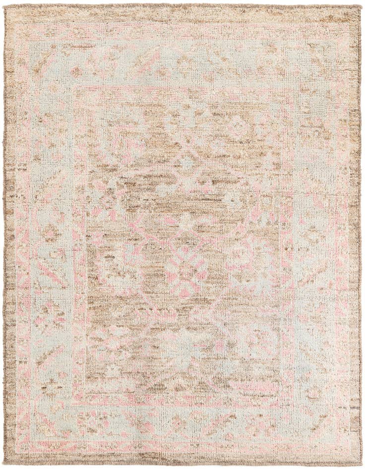 Detail image of 6' 3 x 9' 1 Hand Knotted Moroccan Wool Rug