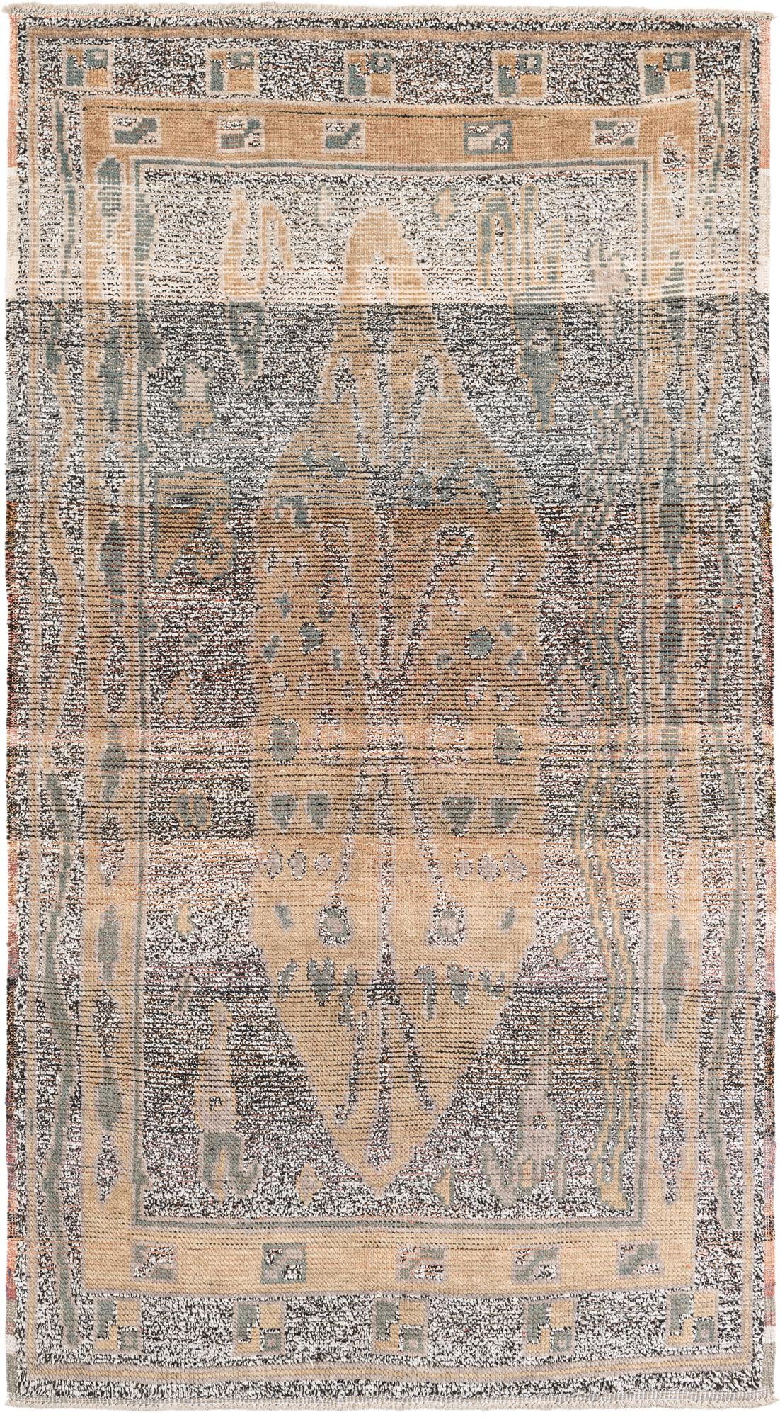 4' 10 x 8' 9 Hand Knotted Moroccan Wool Rug