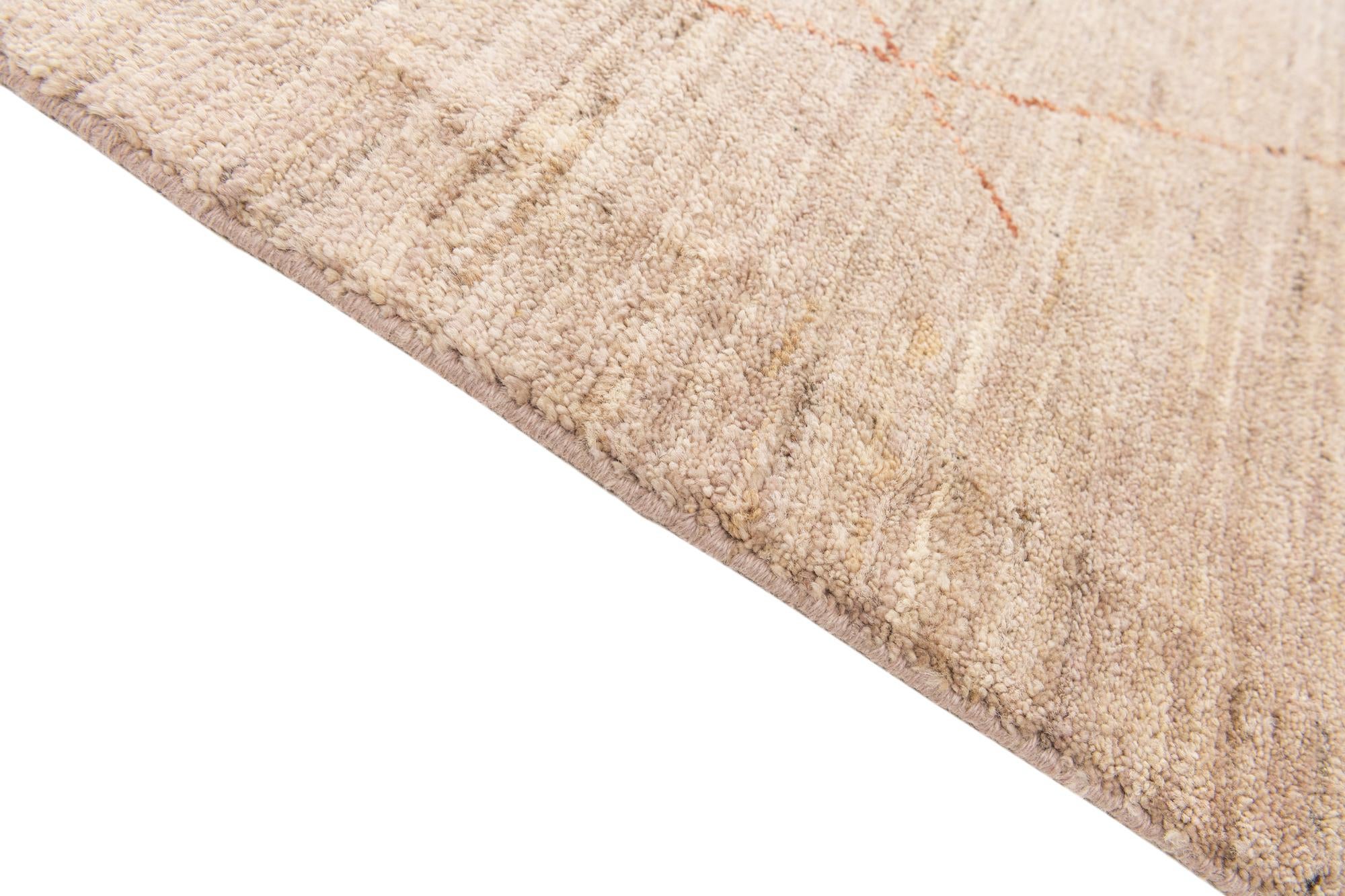 250cm x 350cm anudado a mano marroquí Alfombra Lana