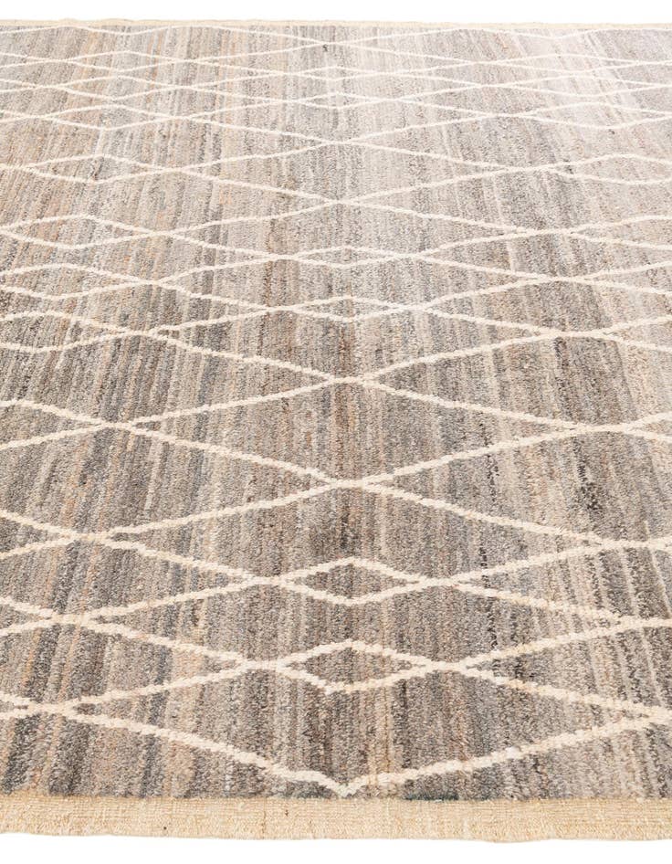 Detail image of 8' 9 x 9' 8  Hand Knotted Moroccan Wool Rug