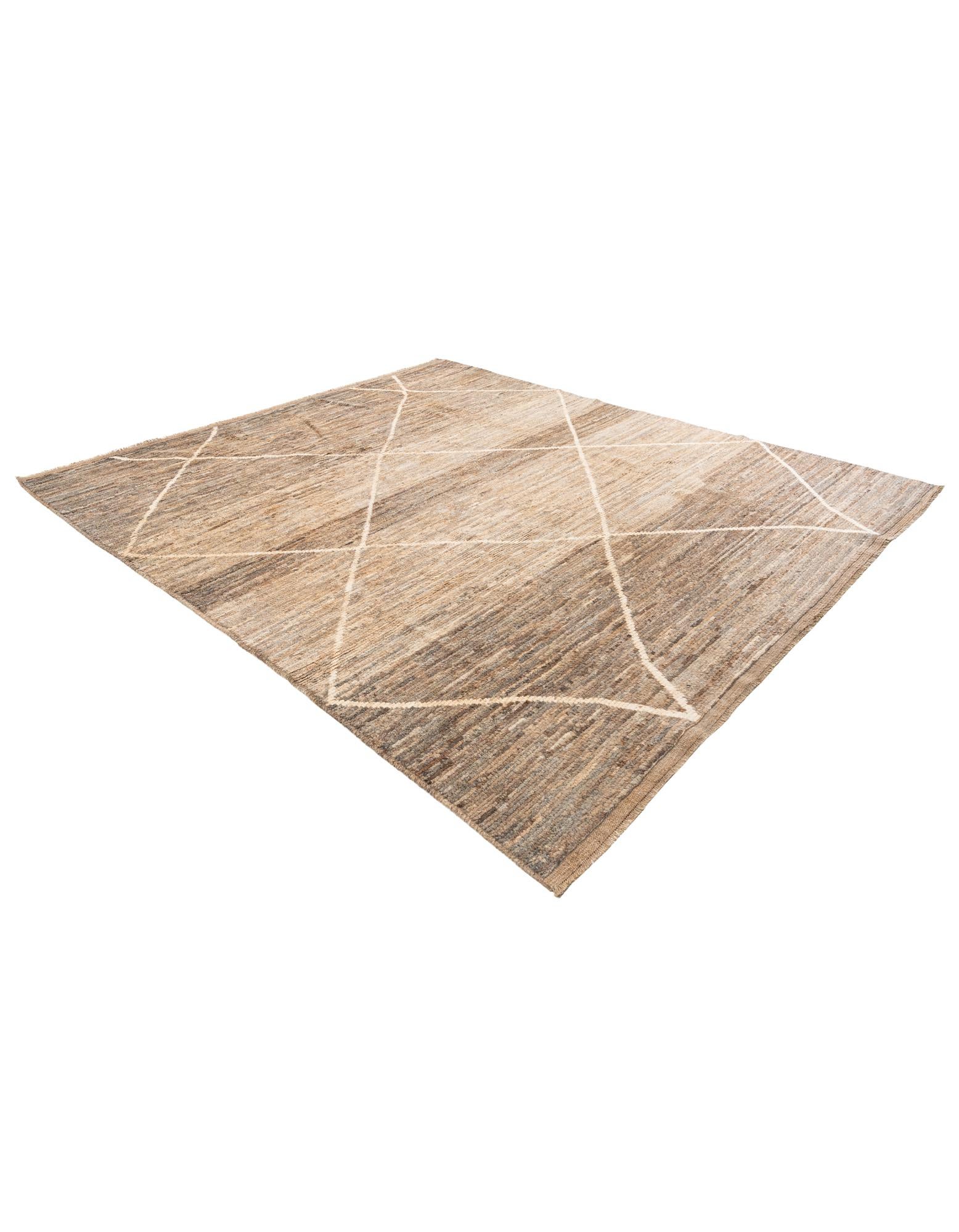 8' 9 x 9' 10 Hand Knotted Moroccan Wool Rug