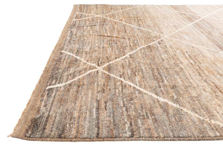 Detail image of 8' 9 x 9' 10 Hand Knotted Moroccan Wool Rug