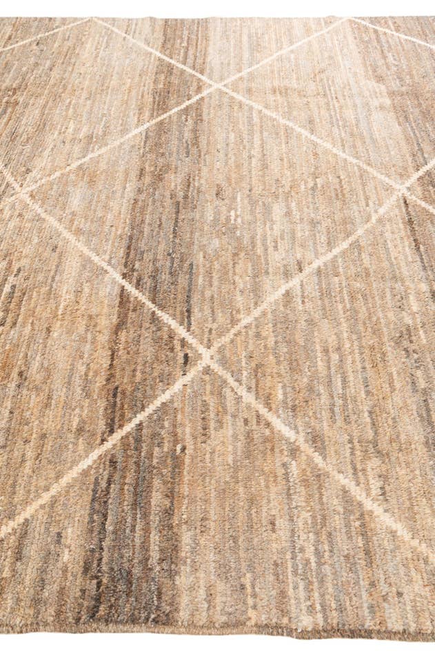 Detail image of 8' 9 x 9' 10 Hand Knotted Moroccan Wool Rug