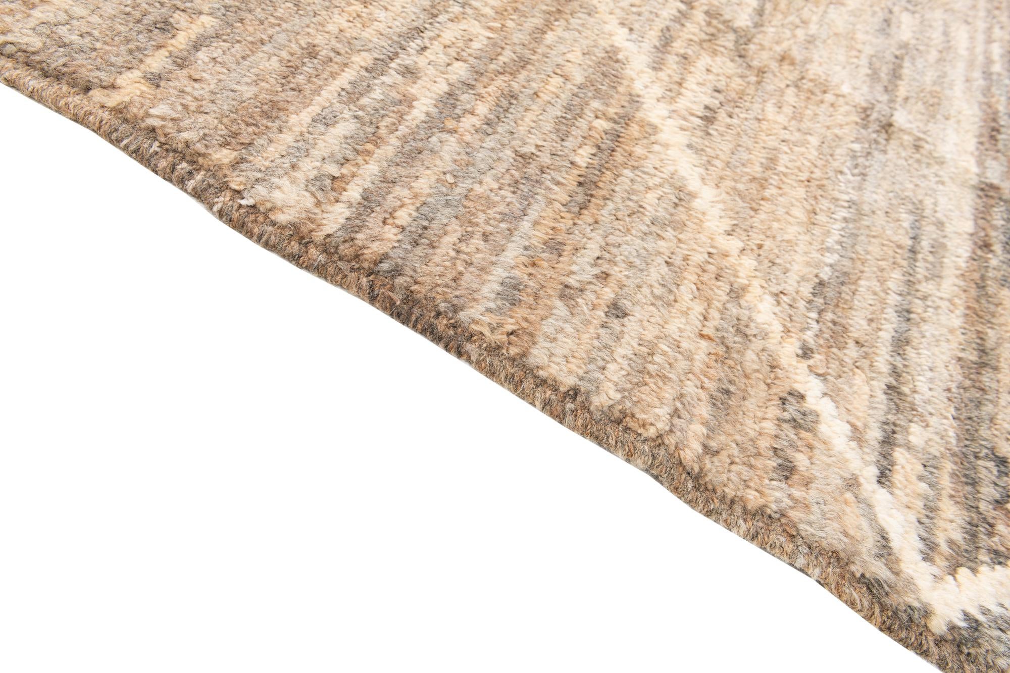 8' 9 x 9' 10 Hand Knotted Moroccan Wool Rug