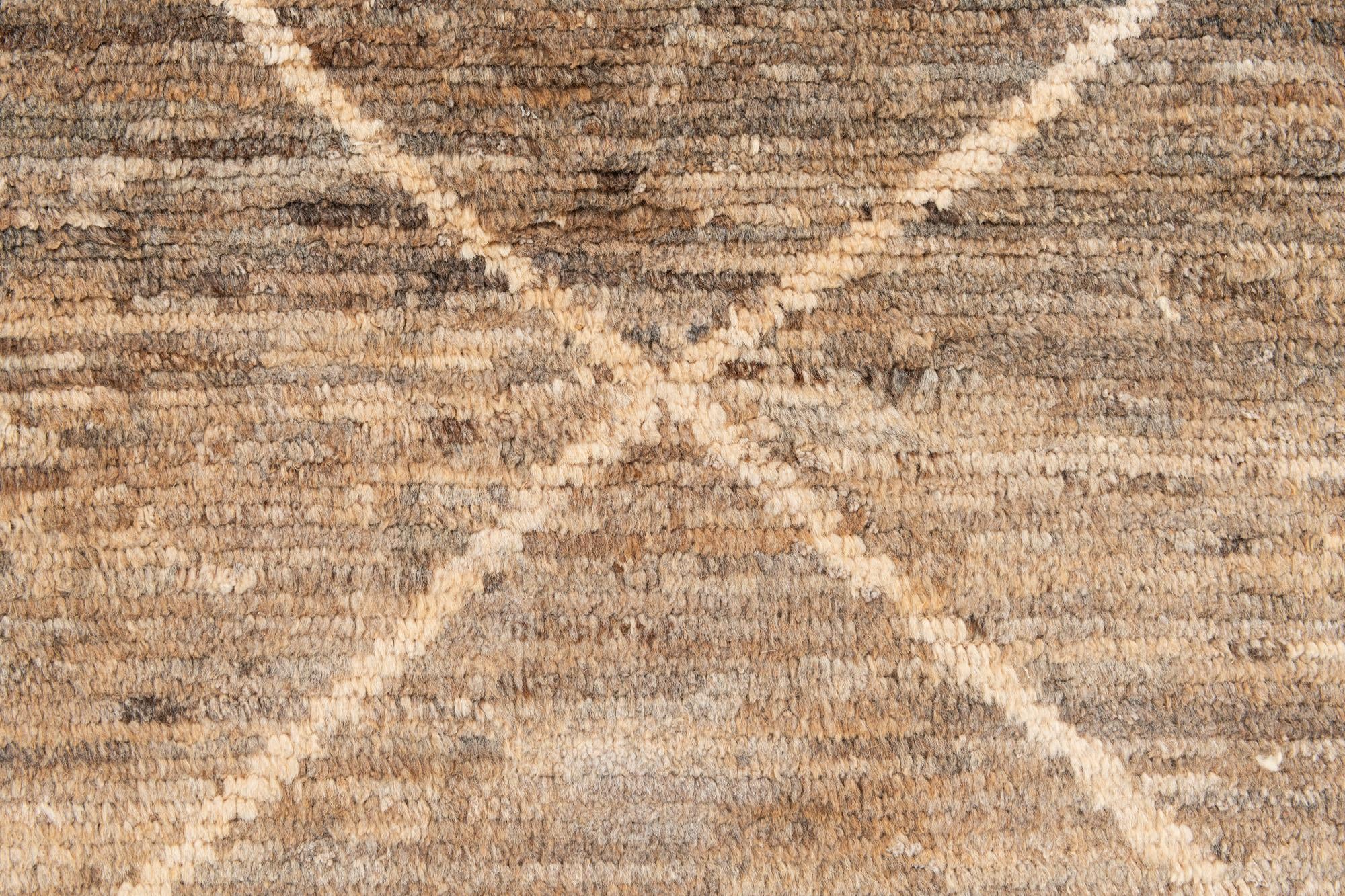 8' 9 x 9' 10 Hand Knotted Moroccan Wool Rug