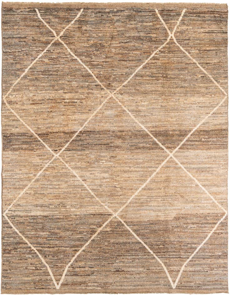 Detail image of 8' 9 x 9' 10 Hand Knotted Moroccan Wool Rug