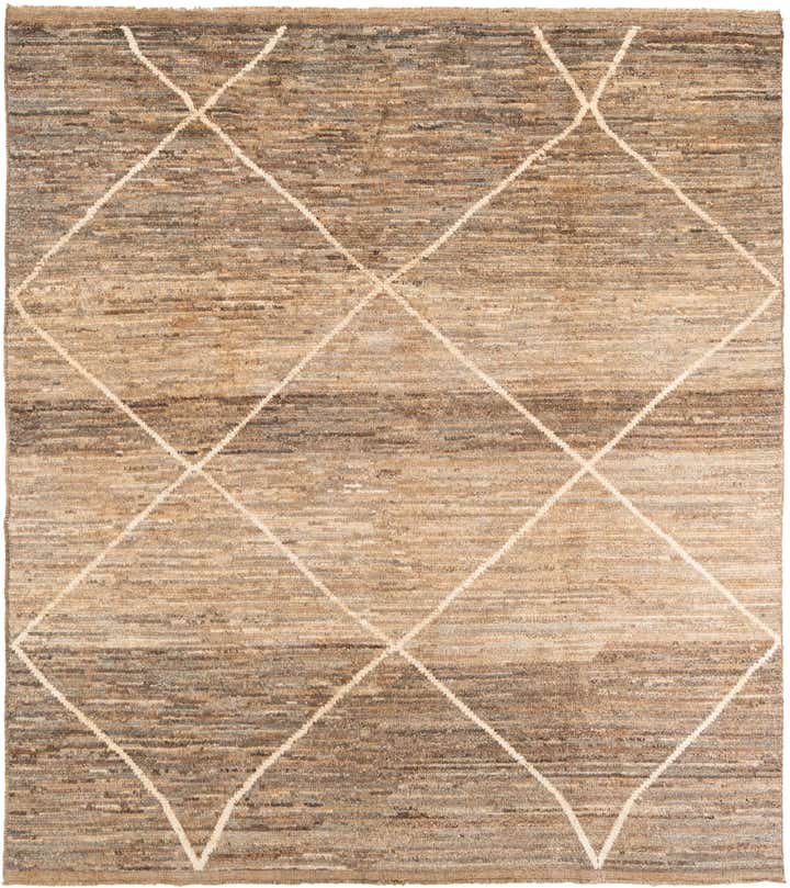 8' 9 x 9' 10 Hand Knotted Moroccan Wool Rug