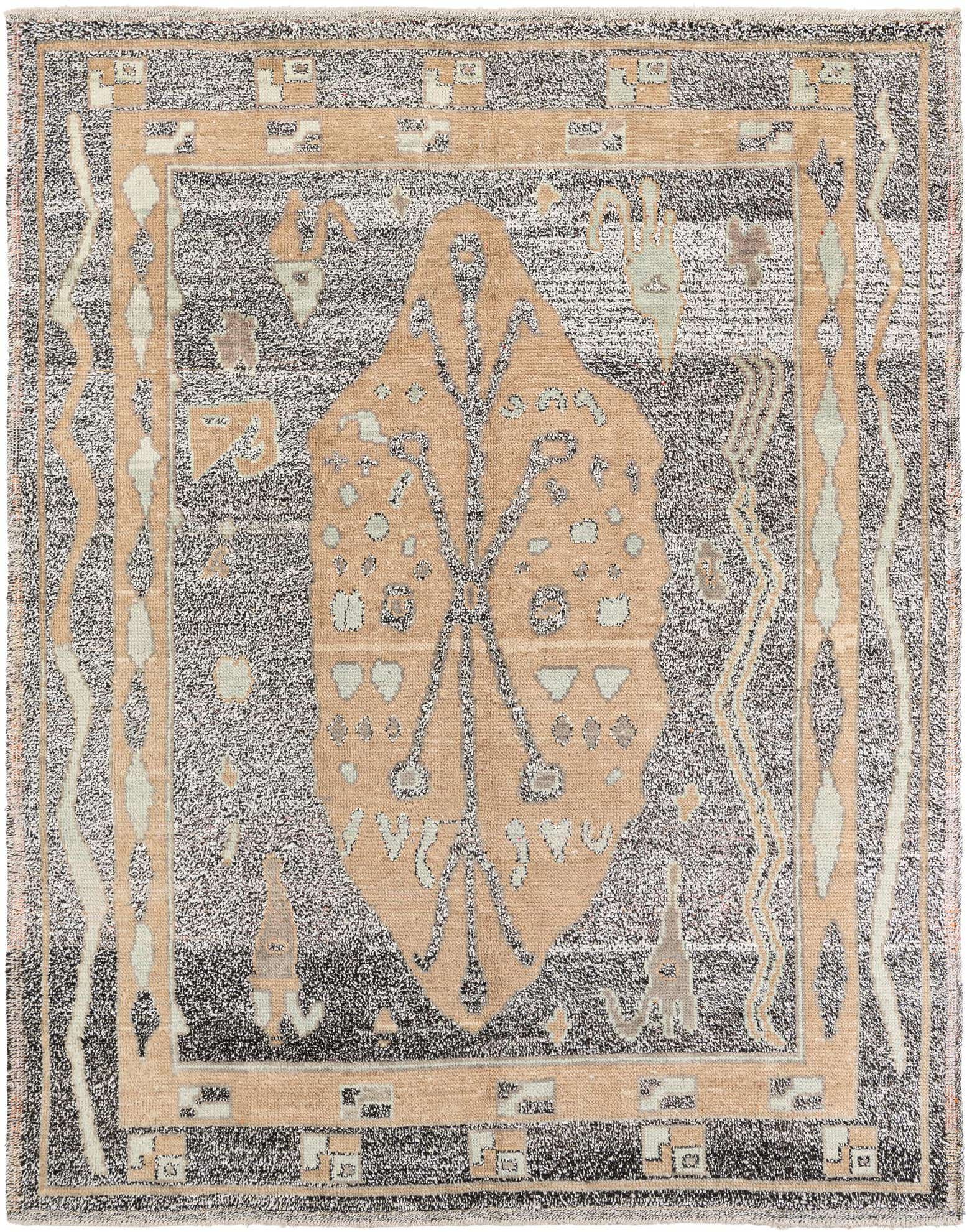 8' x 10' 1 Hand Knotted Moroccan Wool Rug