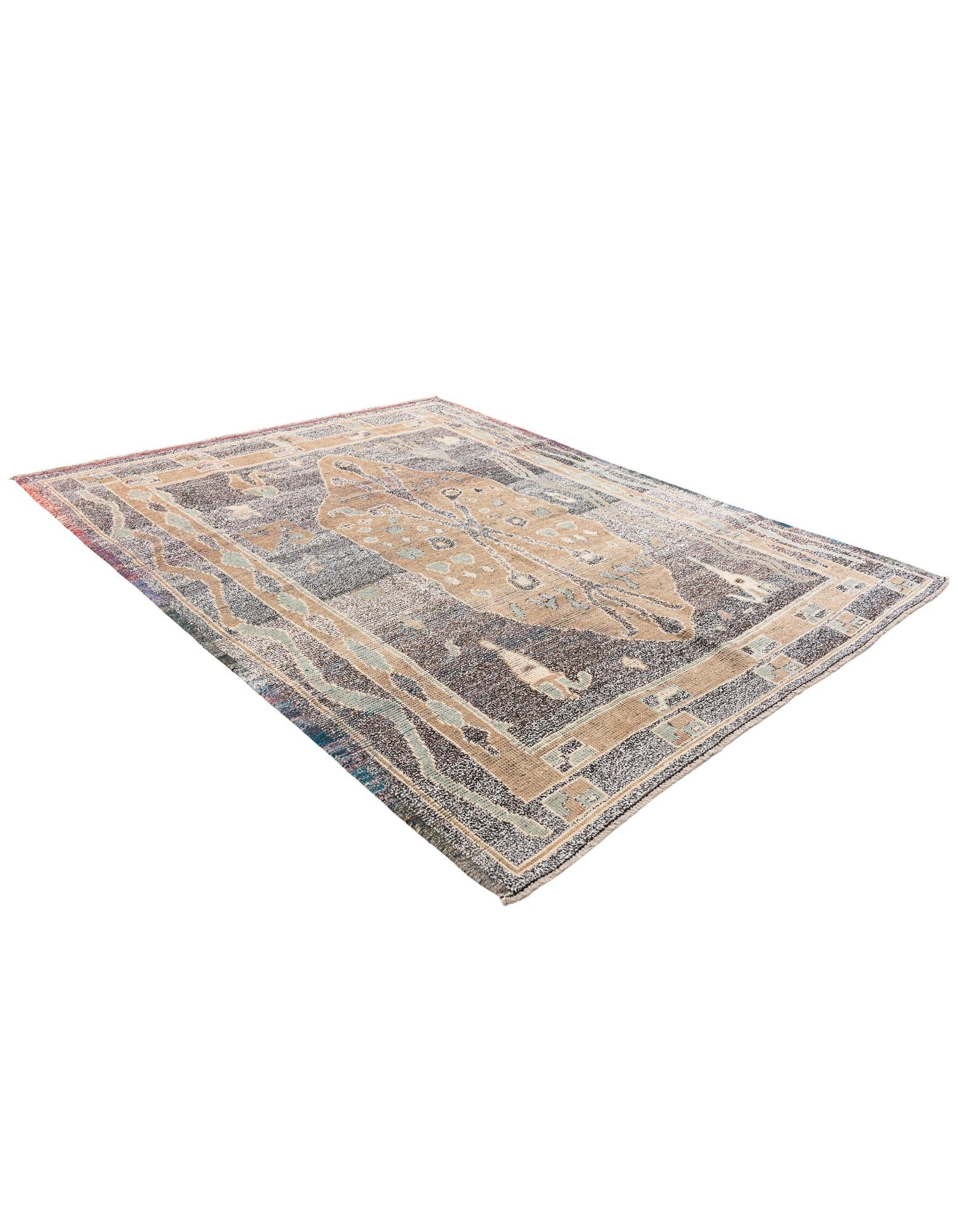 8' x 10' Hand Knotted Moroccan Wool Rug