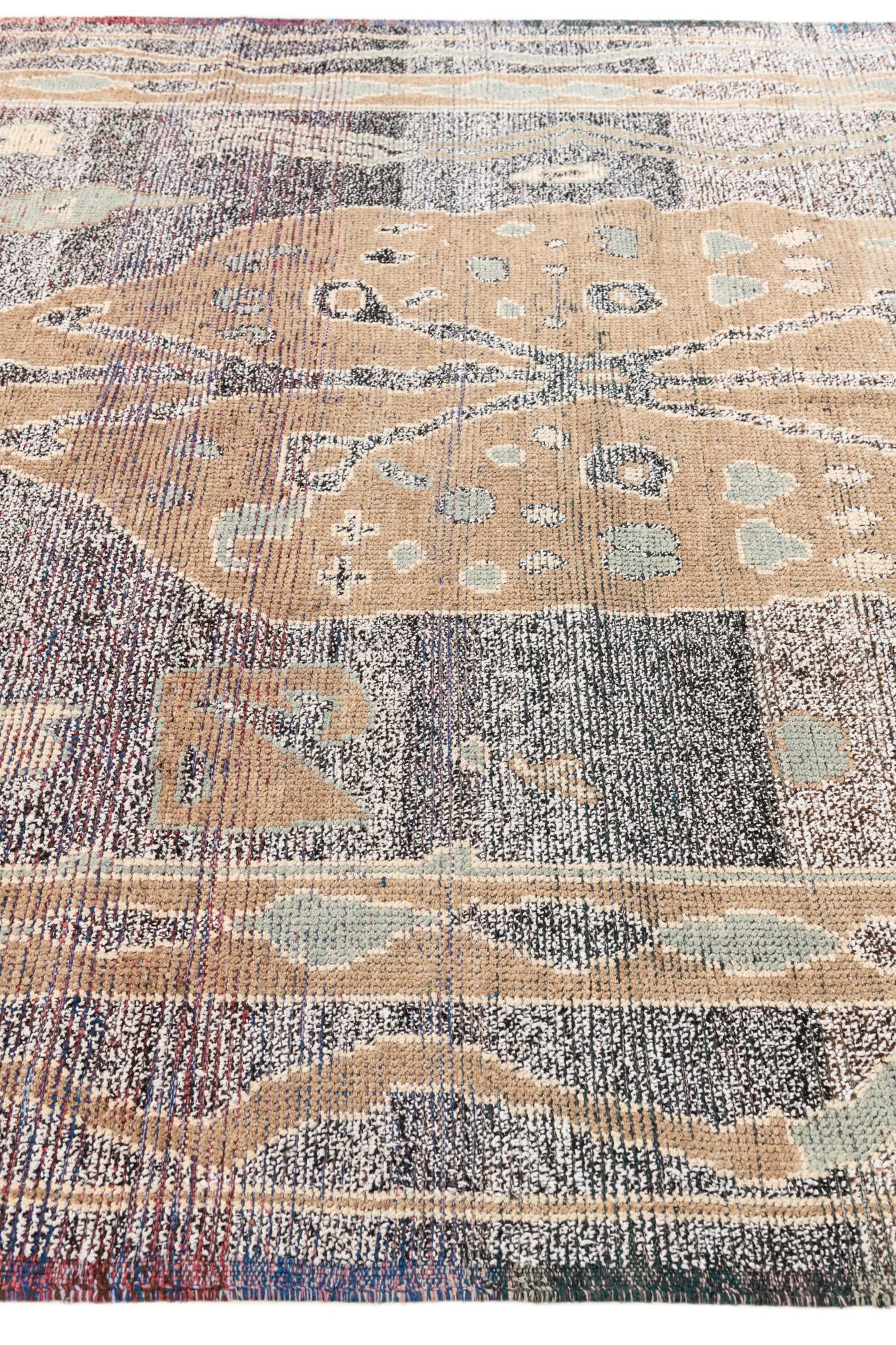 8' x 10' Hand Knotted Moroccan Wool Rug