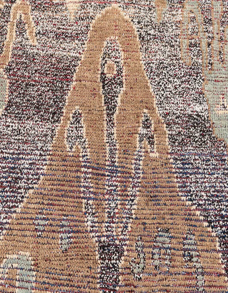 Detail image of 8' x 10'  Hand Knotted Moroccan Wool Rug