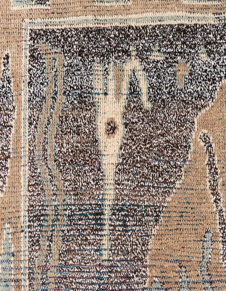 Detail image of 8' x 10'  Hand Knotted Moroccan Wool Rug
