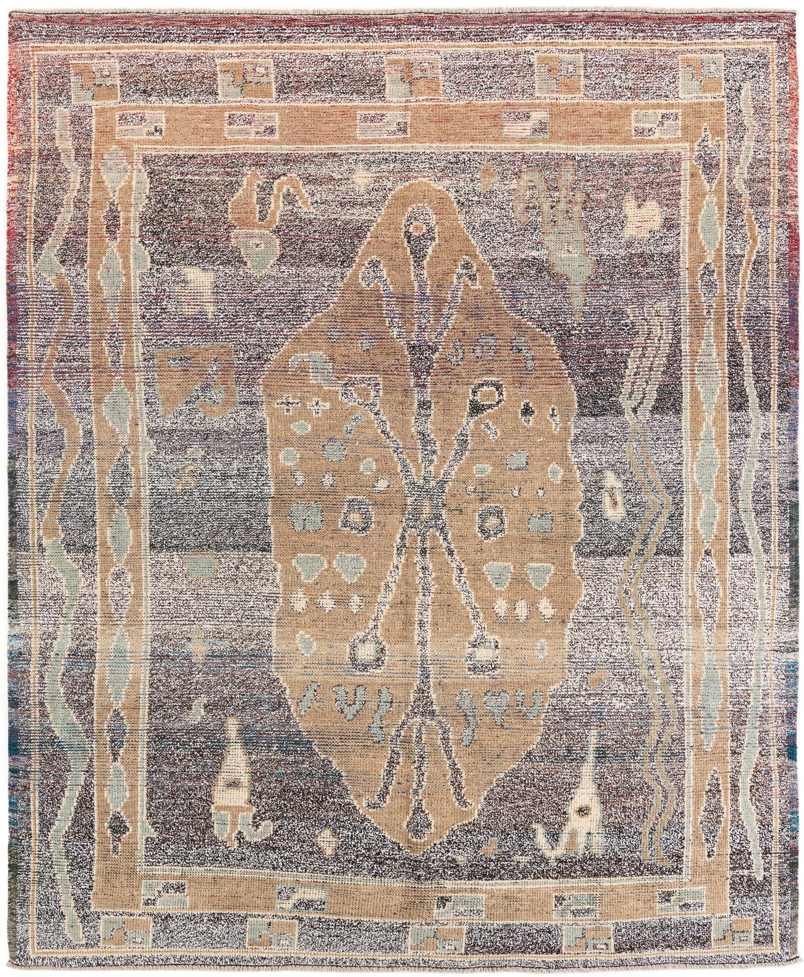 8' x 10' Hand Knotted Moroccan Wool Rug