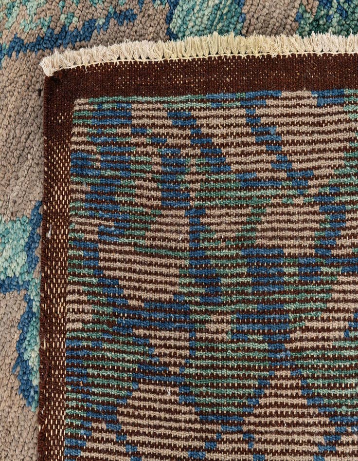 Detail image of 6' 4 x 9' 2  Hand Knotted Moroccan Wool Rug