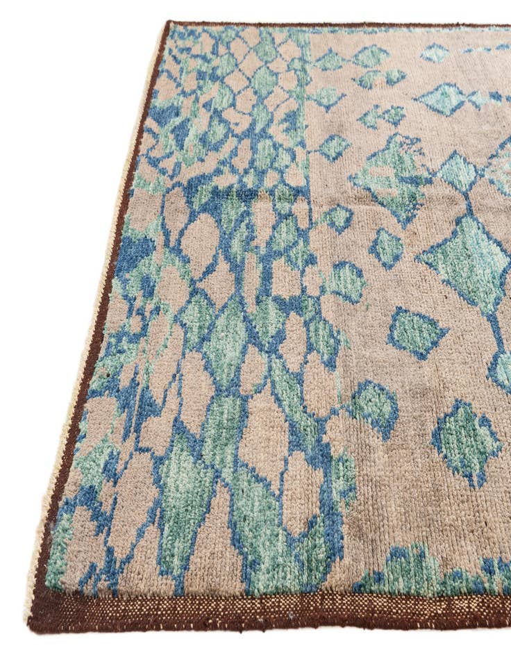 Detail image of 6' 4 x 9' 2  Hand Knotted Moroccan Wool Rug