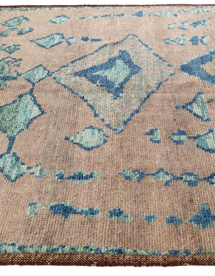 Detail image of 6' 4 x 9' 2  Hand Knotted Moroccan Wool Rug