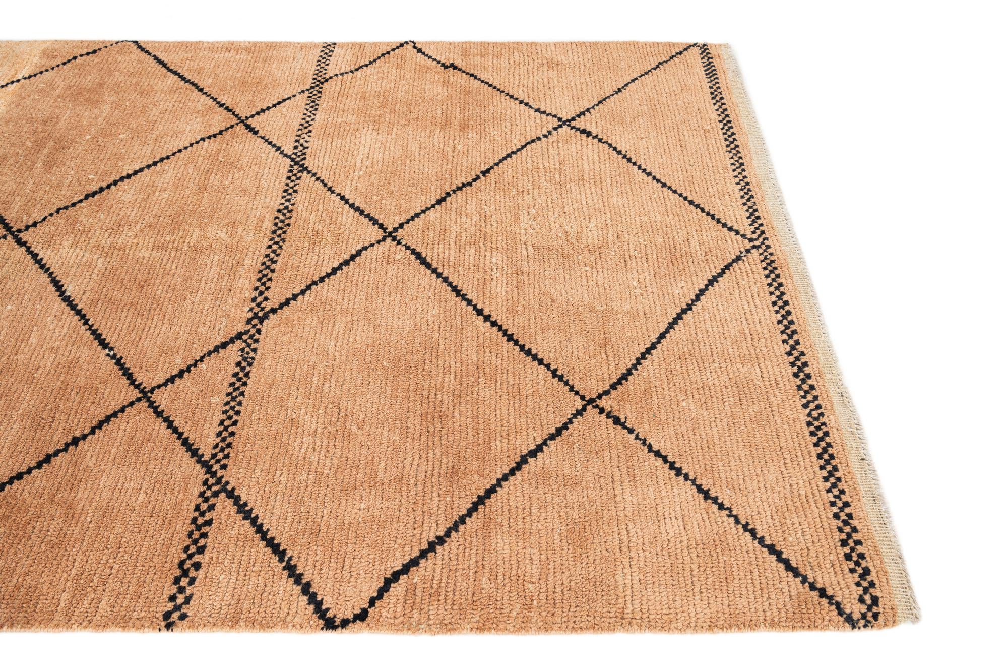 5' 3 x 7' 4 Hand Knotted Moroccan Wool Rug