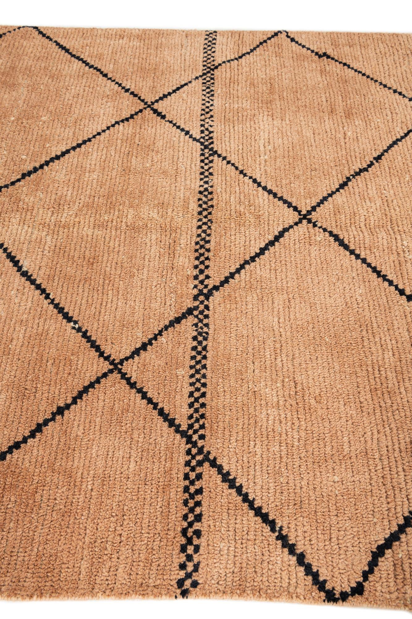 5' 3 x 7' 4 Hand Knotted Moroccan Wool Rug