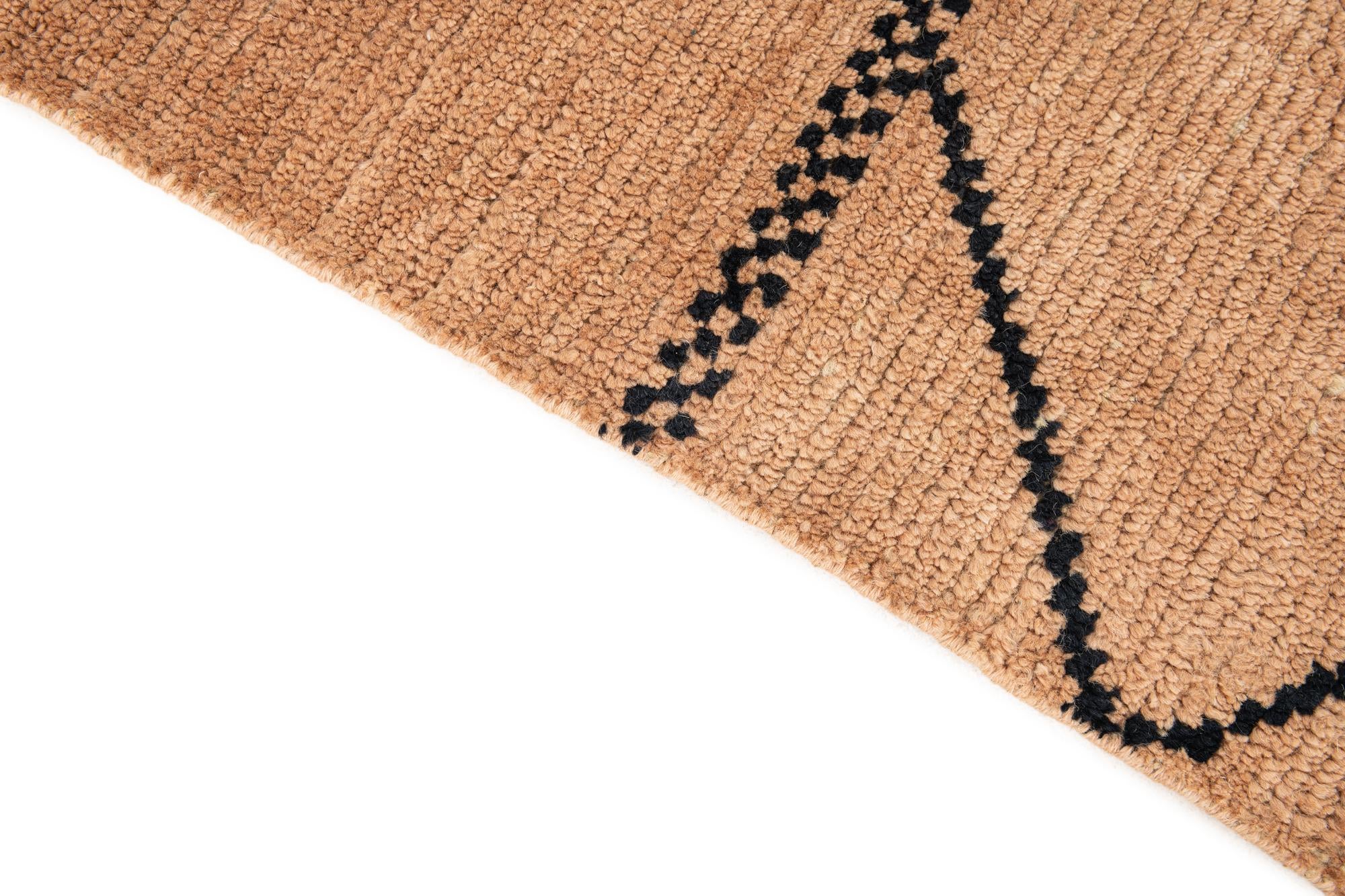 5' 3 x 7' 4 Hand Knotted Moroccan Wool Rug