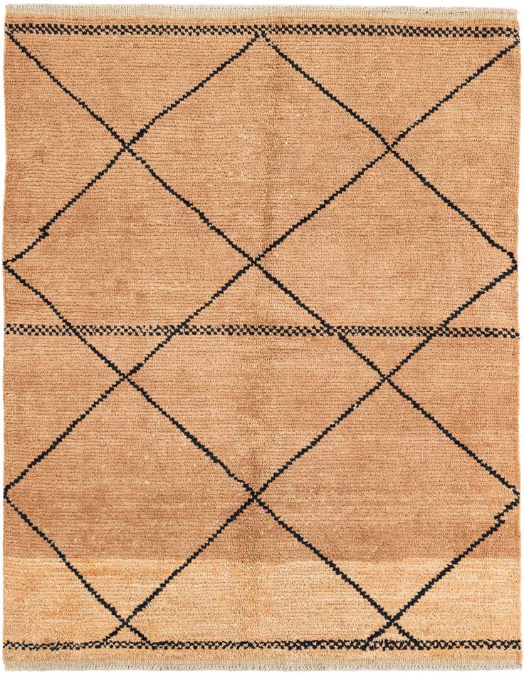 Detail image of 5' 3 x 7' 4 Hand Knotted Moroccan Wool Rug