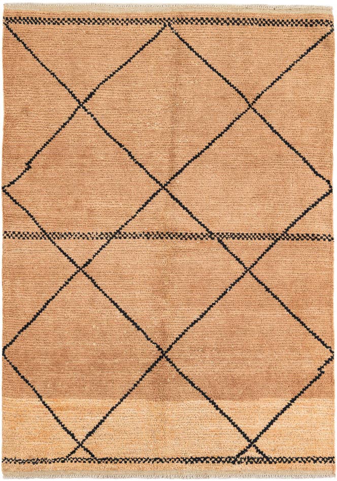 Detail image of 5' 3 x 7' 4 Hand Knotted Moroccan Wool Rug