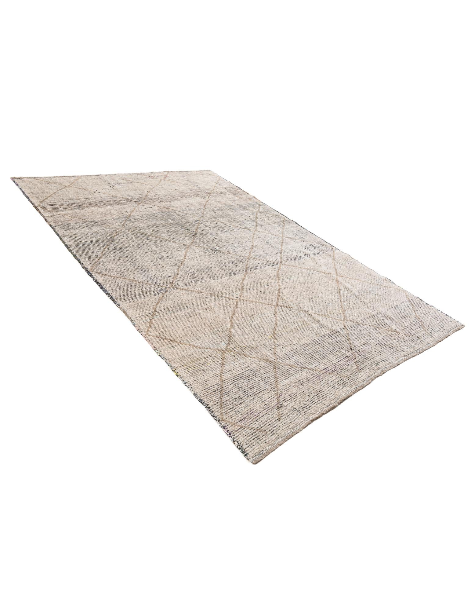 6' 2 x 9' 2 Hand Knotted Moroccan Wool Rug