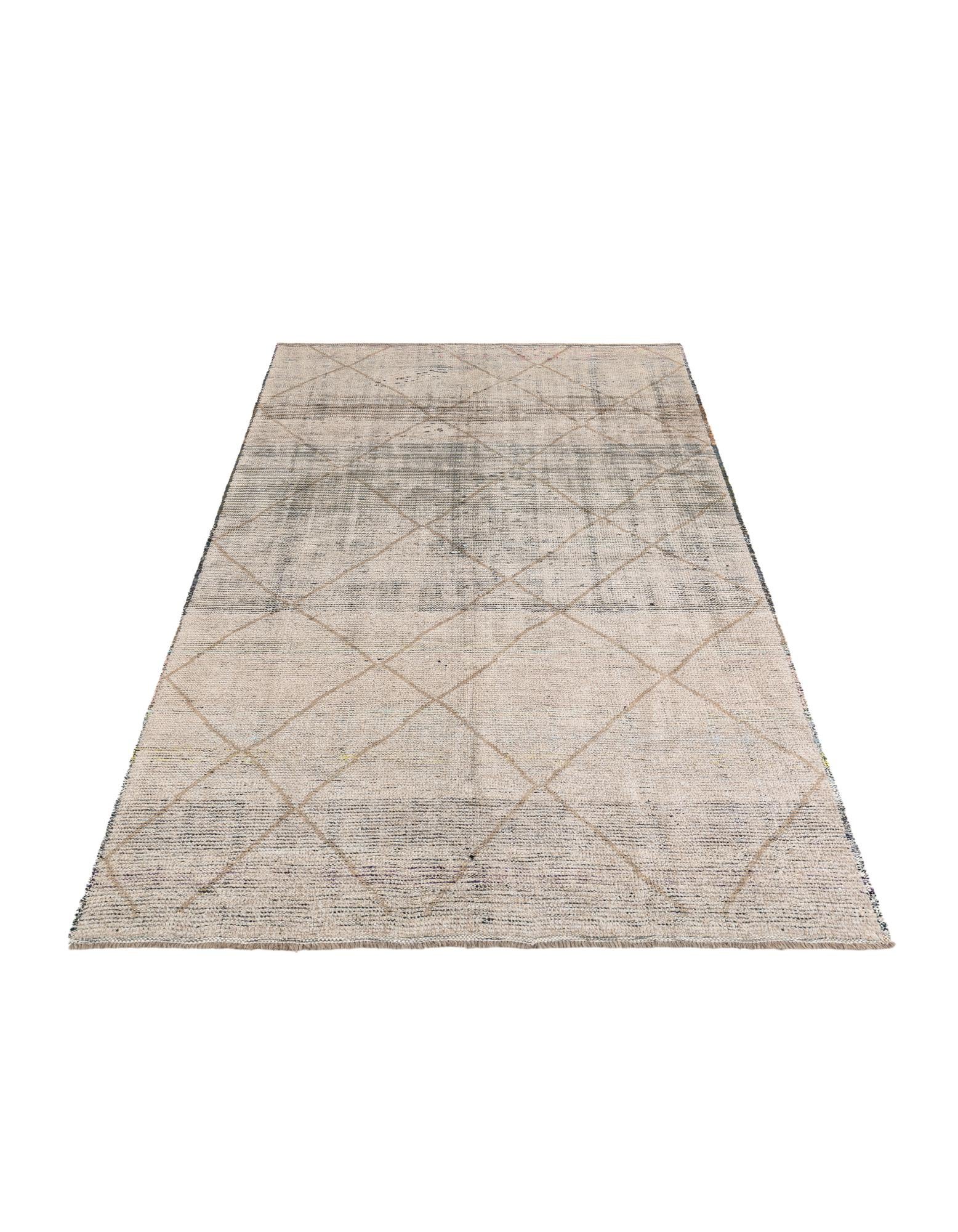6' 2 x 9' 2 Hand Knotted Moroccan Wool Rug