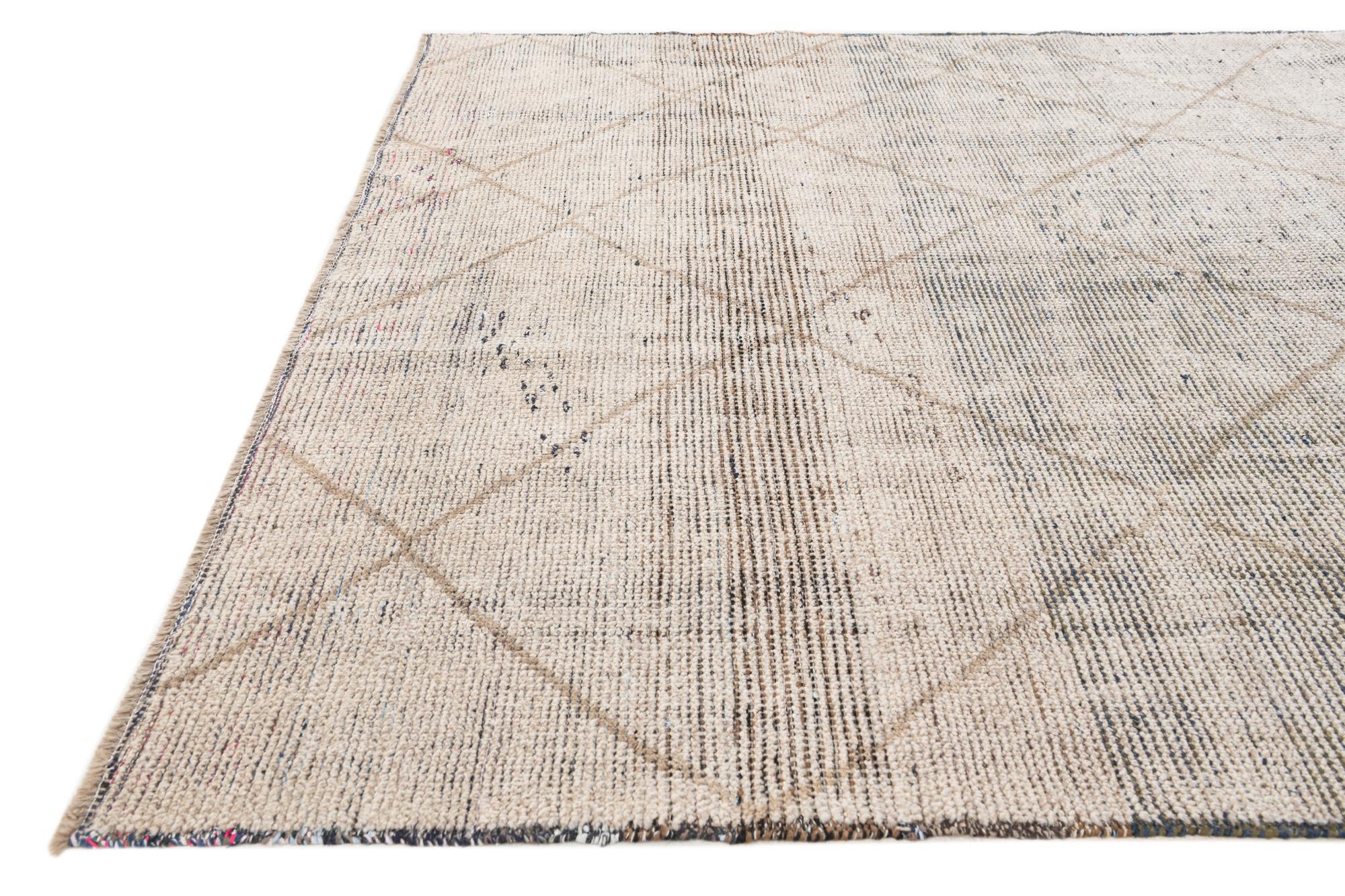 6' 2 x 9' 2 Hand Knotted Moroccan Wool Rug