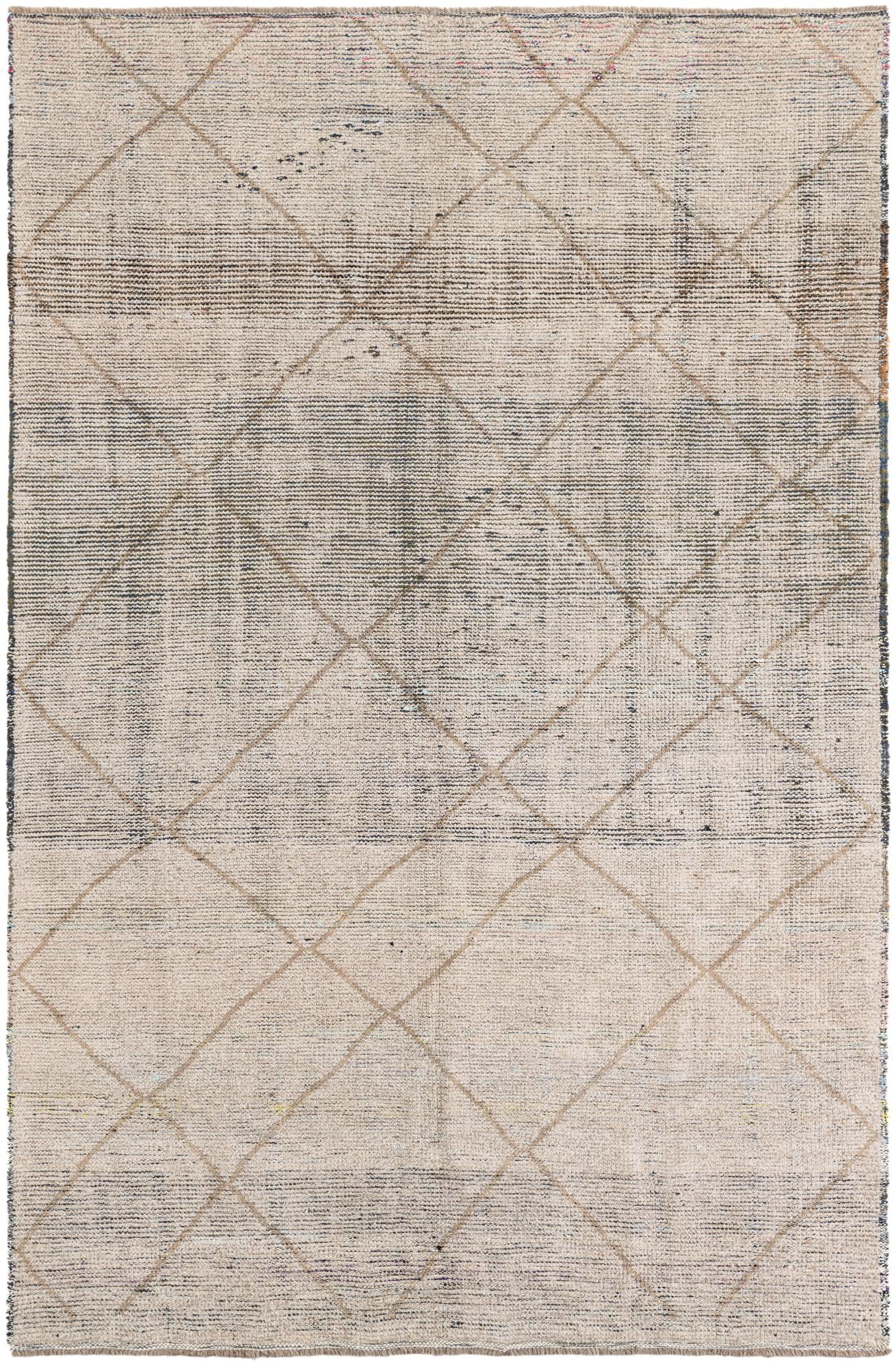 6' 2 x 9' 2 Hand Knotted Moroccan Wool Rug