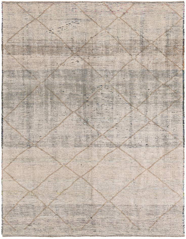 Detail image of 6' 2 x 9' 2 Hand Knotted Moroccan Wool Rug