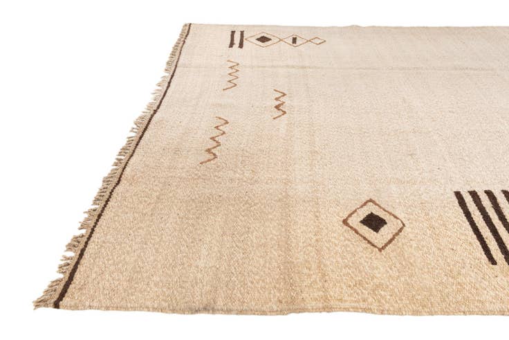 Detail image of 6' 6 x 9' 10 Hand Knotted Moroccan Wool Rug