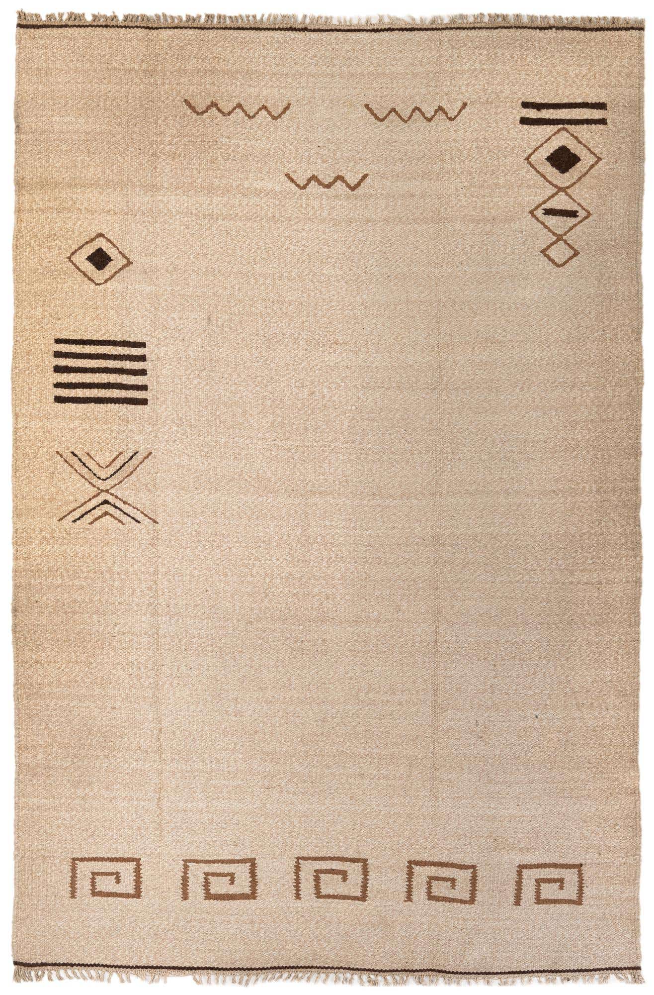 6' 6 x 9' 10 Hand Knotted Moroccan Wool Rug