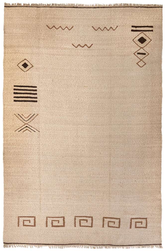 6' 6 x 9' 10 Hand Knotted Moroccan Wool Rug