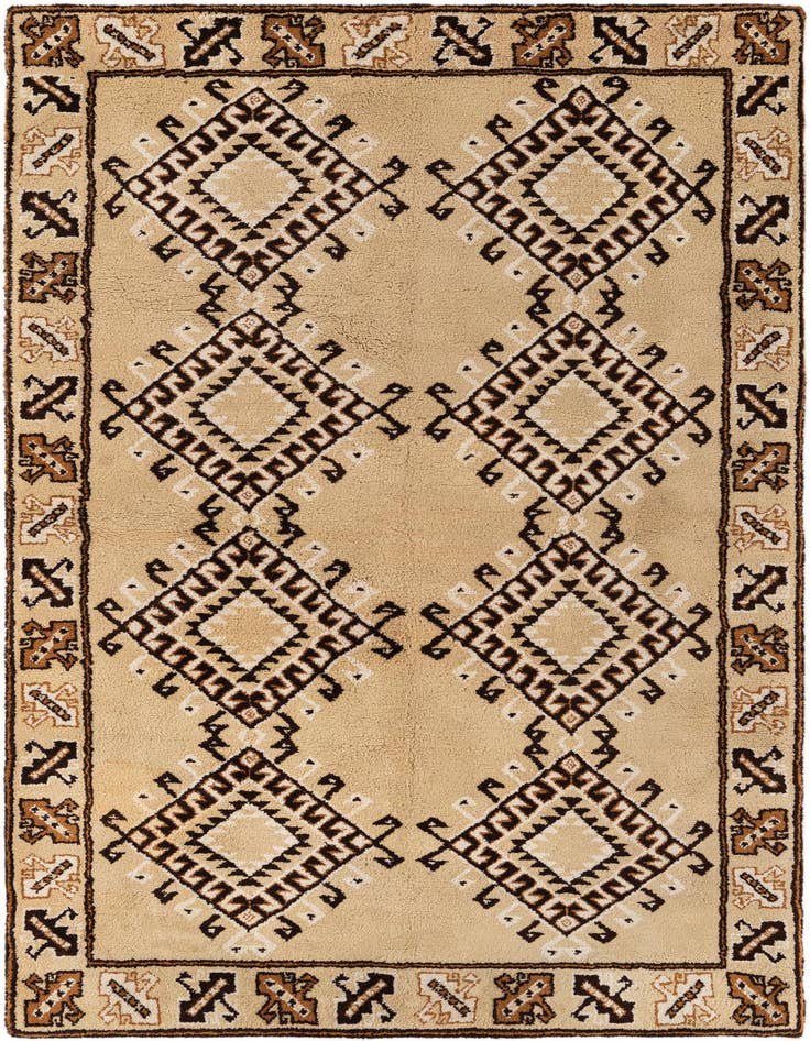 Detail image of 5' 1 x 8' 10 Hand Knotted Moroccan Wool Rug